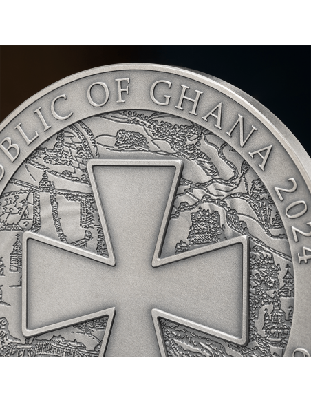 UKRAINE BATTLE HARDENED 2 Oz Silver Coin 10 Cedis Ghana 2024 - Coins & More - Ghana