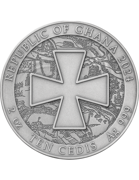 UKRAINE BATTLE HARDENED 2 Oz Silver Coin 10 Cedis Ghana 2024 - Coins & More - Ghana