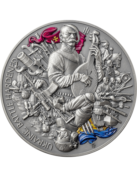 UKRAINE BATTLE HARDENED 2 Oz Silver Coin 10 Cedis Ghana 2024 - Coins & More - Ghana