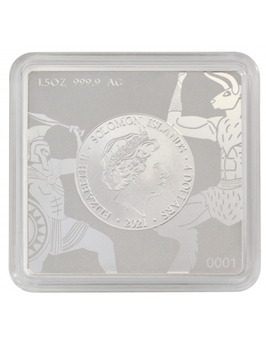 MINOTAUR Labyrinth of Crete Silver Coin 4$ Solomon Islands 2021