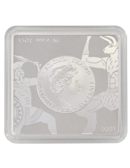 MINOTAUR Labyrinth of Crete Silver Coin 4$ Solomon Islands 2021