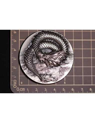 SCALED DRAGON 9 Dragons Series Spring Version 5 Oz Silver Coin 18888 Francs Chad 2024 - Coins & More - Chad