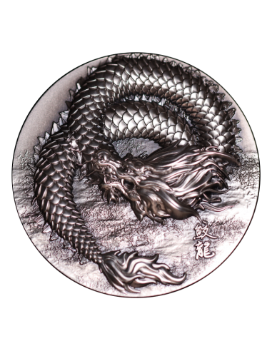 SCALED DRAGON 9 Dragons Series Spring Version 5 Oz Silver Coin 18888 Francs Chad 2024 - Coins & More - Chad