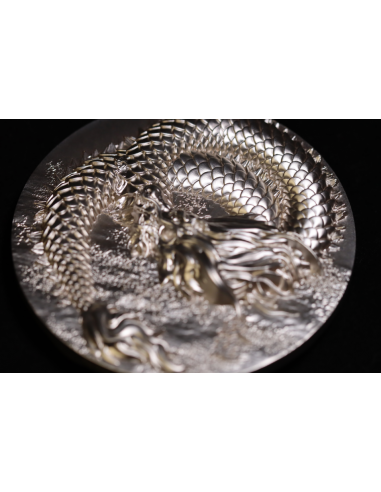 SCALED DRAGON 9 Dragons Series Summer Version 5 Oz Silver Coin 18888 Francs Chad 2024 - Coins & More - Tchad