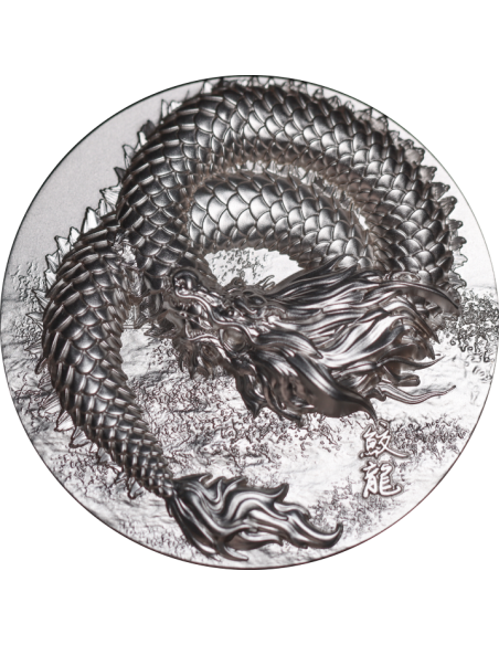 SCALED DRAGON 9 Dragons Series Summer Version 5 Oz Silver Coin 18888 Francs Chad 2024 - Coins & More - Tchad