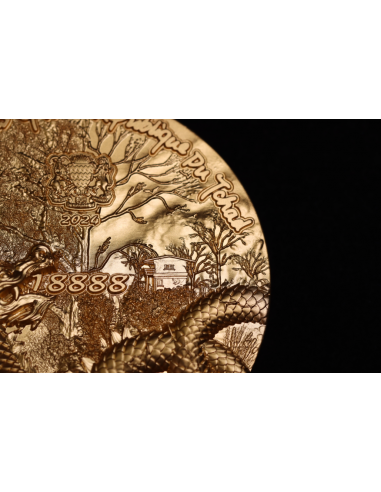 SCALED DRAGON 9 Dragons Series Autumn Version 5 Oz Silver Coin 18888 Francs Chad 2024 - Coins & More - Tchad