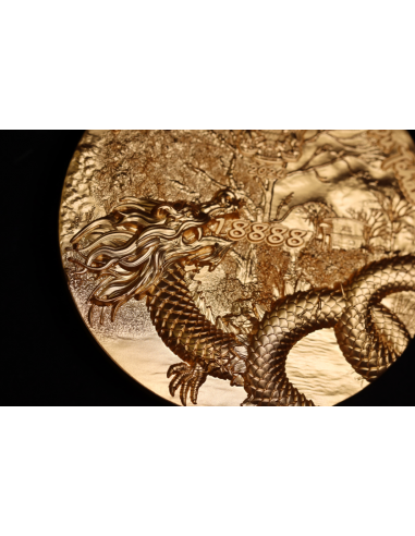 SCALED DRAGON 9 Dragons Series Autumn Version 5 Oz Silver Coin 18888 Francs Chad 2024 - Coins & More - Tchad