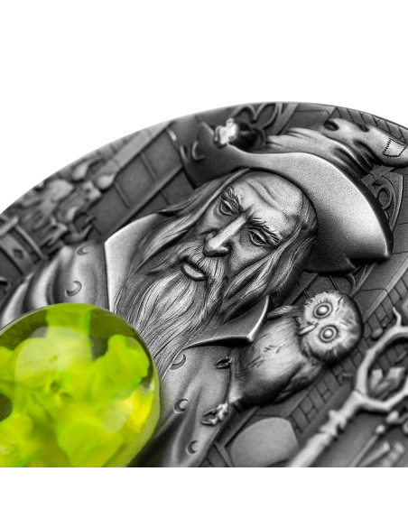 THE WIZARD 2 Oz Silver Fluorescent 3D Coin 2000 Francs Cameroon 2023