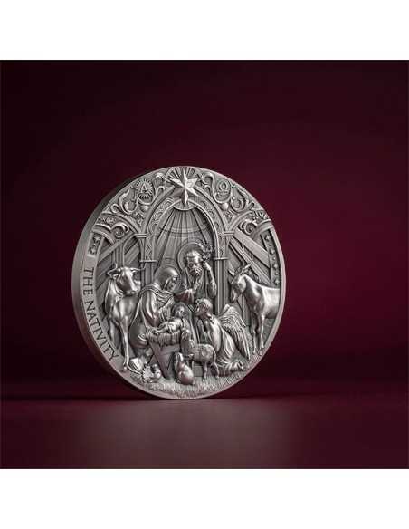 THE NATIVITY Bible Stories 2 Oz Silver Coin 2000 Francs Cameroon 2024 - Coins & More - Kamerun