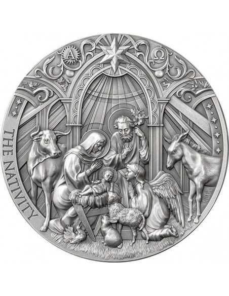 THE NATIVITY Bible Stories 2 Oz Silver Coin 2000 Francs Cameroon 2024 - Coins & More - Kamerun