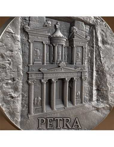 PETRA Rock-Cut Monuments 5 Oz Silver Coin 50 Cedis Ghana 2024 - Coins & More - Ghana