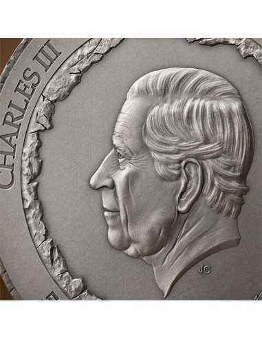 PETRA Rock-Cut Monuments 5 Oz Silver Coin 50 Cedis Ghana 2024 - Coins & More - Ghana