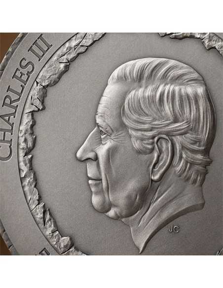PETRA Rock-Cut Monuments 5 Oz Silver Coin 50 Cedis Ghana 2024 - Coins & More - Ghana