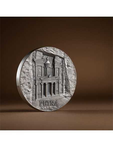 PETRA Rock-Cut Monuments 5 Oz Silver Coin 50 Cedis Ghana 2024 - Coins & More - Ghana
