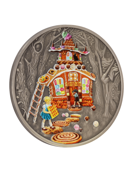 HANSEL AND GRETEL Fairy Tales 1 Oz Silver Coin 1$ Niue 2023 - Coins & More - Niue