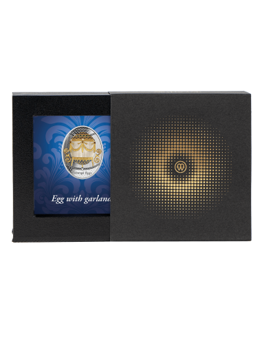 CRADLE WITH GARLANDS Faberge Eggs Silver Proof Coin 1$ Niue 2023 - Coins & More - Niue