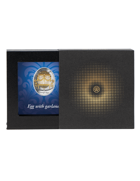 CRADLE WITH GARLANDS Faberge Eggs Silver Proof Coin 1$ Niue 2023 - Coins & More - Niue