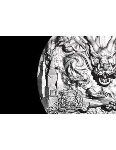WINGED DRAGON OF WISDOM 9 Dragons Series 5 Oz Silver Coin 18888 Francs Chad 2024 - Coins & More - Tchad