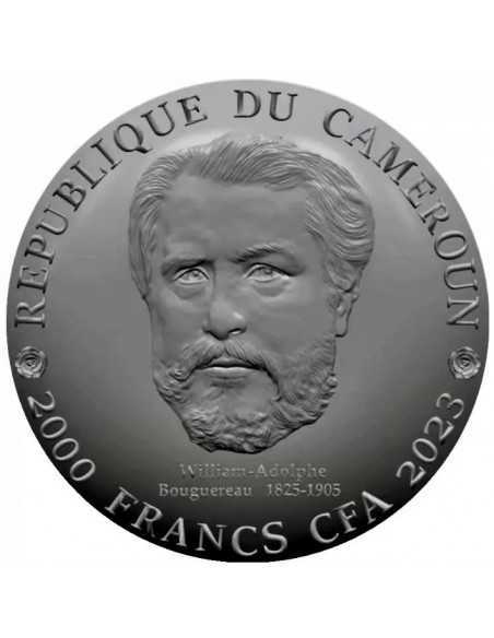 FLORA AND ZEPHYR By William-Adolphe Bouguereau 2 Oz Silver Coin 2000 Francs Cameroon 2023 - Coins & More - Cameroun