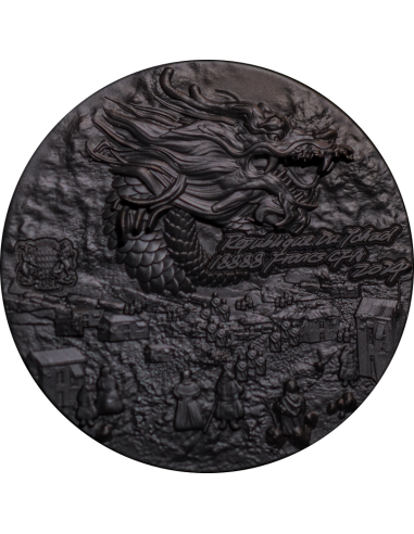 BLACK GUARDIAN DRAGON 9 Dragons Series 5 Oz Silver Coin 18888 Francs Chad 2024 - Coins & More - Chad