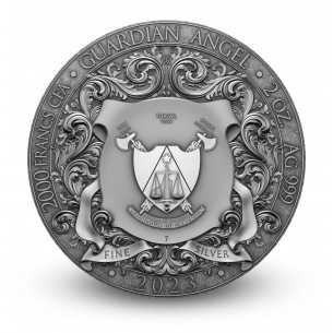 GUARDIAN ANGEL 2 Oz Silver Coin 2000 Francs Cameroon 2023 - Coins & More - Camerún 2