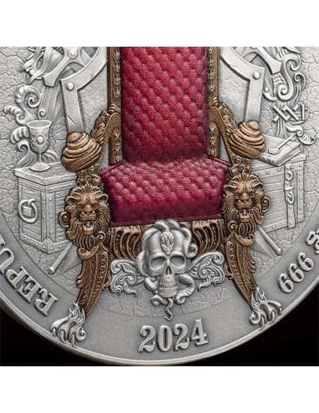 MONGOL EMPIRE Legacy of the Greatest Empires 2 Oz Silver Coin 2000 Francs CFA Cameroon 2024 - Coins & More - Cameroun