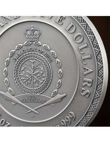 DAZHBOG Divine Faces Of The Sun 3 Oz Silver Coin 5$ Niue 2024 - Coins & More - Niue
