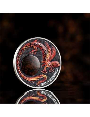 SALAMANDER Chronicles of Fire 2 Oz Silver Coin 10 Cedis Ghana 2024 - Coins & More - Ghana