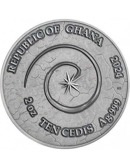 SALAMANDER Chronicles of Fire 2 Oz Silver Coin 10 Cedis Ghana 2024 - Coins & More - Ghana