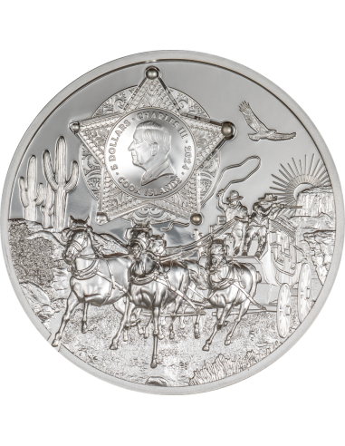 WILD WEST Legends 1 Oz Silver Coin 5$ Cook Islands 2024 - Coins & More - Islas Cook