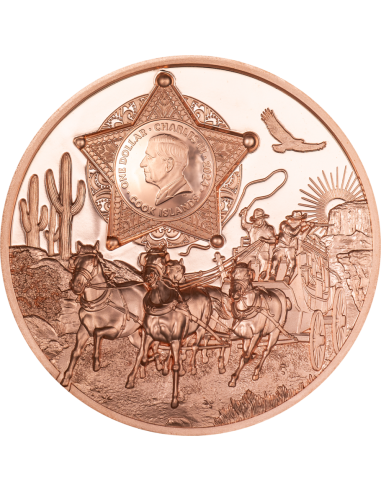 WILD WEST Legends Copper Coin 1$ Cook Islands 2024 - Coins & More - Cook Islands