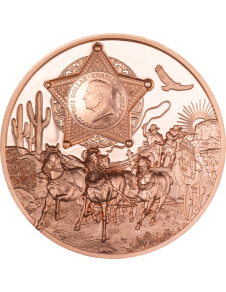 WILD WEST Legends Copper Coin 1$ Cook Islands 2024 - Coins & More - Cook Islands