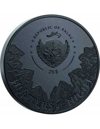 EAGLE OWL Hunters By Night 500g Special Edition Silver Coin 25$ Palau 2023