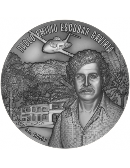 PABLO ESCOBAR 30th Death Anniversary 2 Oz Silver Coin 1 Billion Besos 2023 - Coins & More - Niue