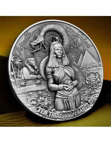 CLEOPATRA 2 Oz Silver Coin 10000 Francs Chad 2024 - Coins & More - Tchad