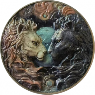 LIONS IN THE MOONLIGHT 2 Oz Silver Coin 2 Guards Truth Guard 2023 - Coins & More - Argent