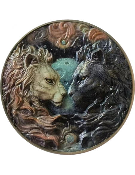 LIONS IN THE MOONLIGHT 2 Oz Silver Coin 2 Guards Truth Guard 2023 - Coins & More - Argent