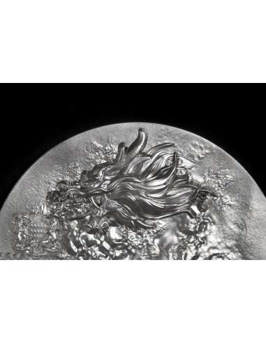 FIRE DRAGON 9 Dragons Series 5 Oz Silver Coin 18888 Francs Chad 2024 - Coins & More - Chad