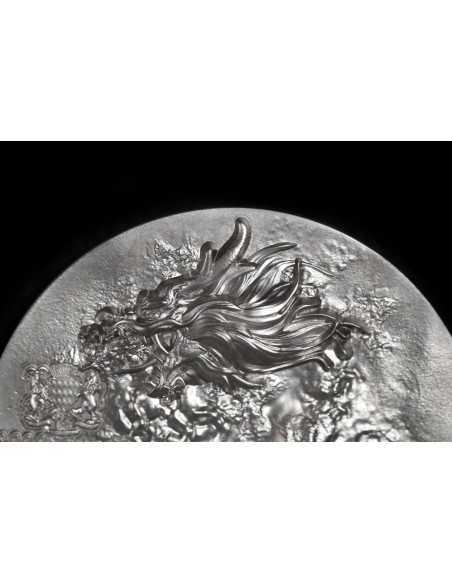 FIRE DRAGON 9 Dragons Series 5 Oz Silver Coin 18888 Francs Chad 2024 - Coins & More - Chad