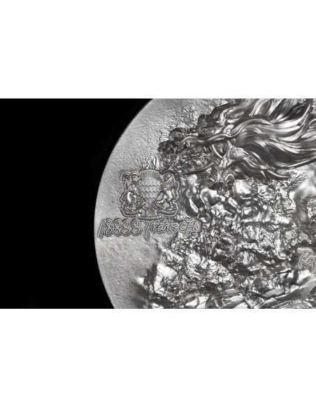FIRE DRAGON 9 Dragons Series 5 Oz Silver Coin 18888 Francs Chad 2024 - Coins & More - Chad