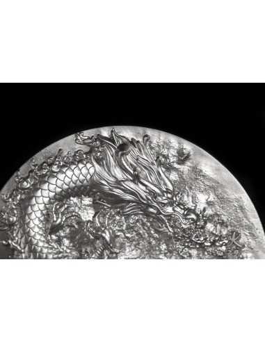FIRE DRAGON 9 Dragons Series 5 Oz Silver Coin 18888 Francs Chad 2024 - Coins & More - Chad