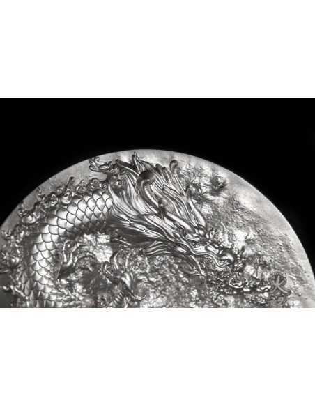 FIRE DRAGON 9 Dragons Series 5 Oz Silver Coin 18888 Francs Chad 2024 - Coins & More - Chad