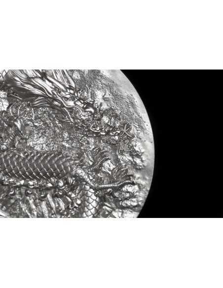 FIRE DRAGON 9 Dragons Series 5 Oz Silver Coin 18888 Francs Chad 2024 - Coins & More - Chad