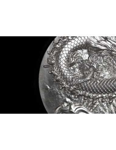 FIRE DRAGON 9 Dragons Series 5 Oz Silver Coin 18888 Francs Chad 2024 - Coins & More - Chad