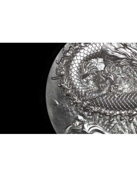 FIRE DRAGON 9 Dragons Series 5 Oz Silver Coin 18888 Francs Chad 2024 - Coins & More - Chad