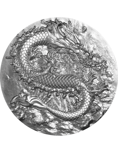 FIRE DRAGON 9 Dragons Series 5 Oz Silver Coin 18888 Francs Chad 2024 - Coins & More - Chad