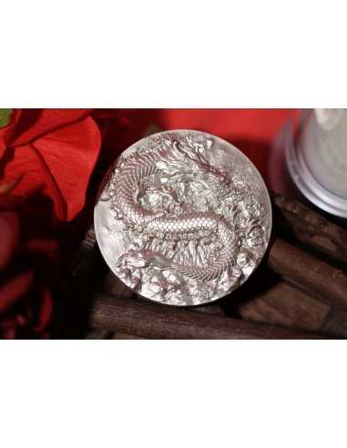 FIRE DRAGON 9 Dragons Series 5 Oz Silver Coin 18888 Francs Chad 2024 - Coins & More - Chad