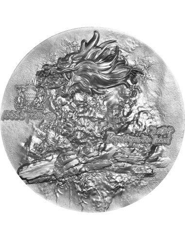 FIRE DRAGON 9 Dragons Series 5 Oz Silver Coin 18888 Francs Chad 2024 - Coins & More - Chad