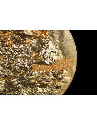 FIRE DRAGON Gold Gilded 9 Dragons Series 5 Oz Silver Coin 18888 Francs Chad 2024 - Coins & More - Tchad