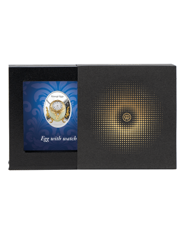EGG WITH WATCH Faberge Eggs Silver Proof Coin 1$ Niue 2023 - Coins & More - Niue